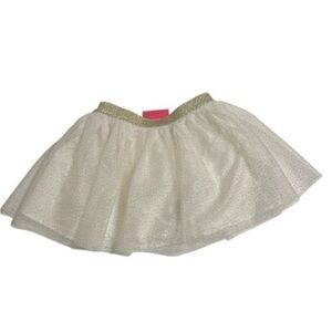 Isaac Mizrahi New York Kids Collection Cream Tolle glitter skirt XS (4)